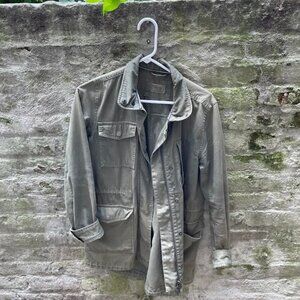 Marine Layer Rotterham Utility Jacket in Faded Olive